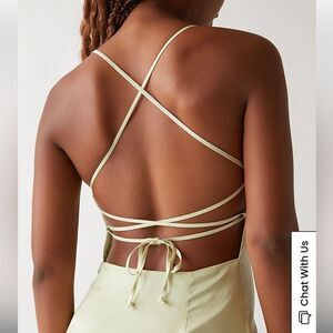 🏷️ 5 for $25 - BROWN Kendall & Kylie Lace-up Back Mini Dress